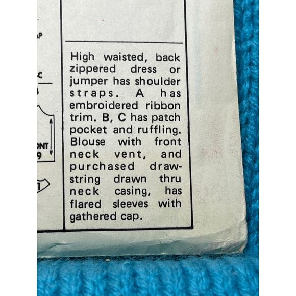 McCalls 4471 pattern girls jumper fit and flare 1970s size 12 - Picture 7 of 7